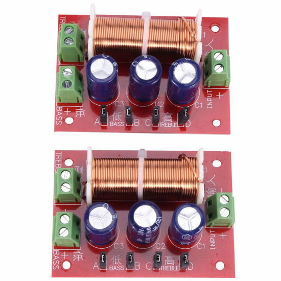 Picture of pizarra 2Pcs 400W Speaker Crossover 2 Audio Adjustment Tweeter Speakers Filter Frequency Divider for 2-16Ohm