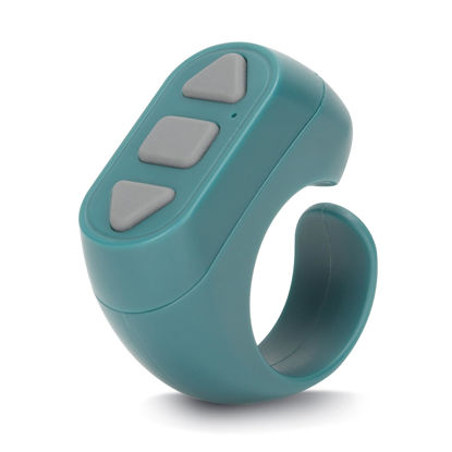 Picture of Bluetooth Remote Control App Page Turner, Remote Scrolling Ring Controller for Cell Phone Camera Remote Shutter Selfie Video Catch Up Novel Clicker, Blue