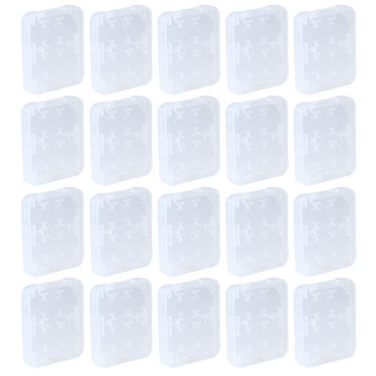 Picture of SOLUSTRE 20pcs Box Memory Card Storage Box Sd Cards Storage Case Hide Money Memory Card Keeper Clear Boxes for Storage Fish Tank Mirror Sd Cards Case Abs Card Box White Organizer