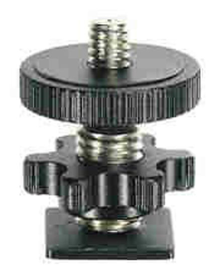 Picture of ALZO Shoe Mount Adaptor to 1/4 Inch x 20 Screw Mount, Used to Attach an Audio Recorder to a Rig