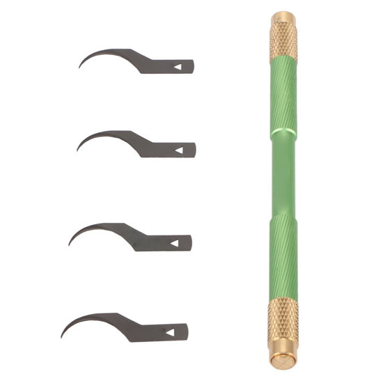 Picture of CPU Glue Remover Knife with Multifunctional Sanding Blade for IOS Cell Phone Repair Motherboard, IC Chip Removal Tool Kit, Aluminum Alloy and Copper Head Material