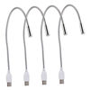Picture of LIFKICH 4pcs USB Keyboard Light USB LED Reading Light Flexible Computer Light Computer Lights for Laptop USB Laptop Light Gooseneck Night Light USB Lamp USB Light Night Lamp Plastic Silver