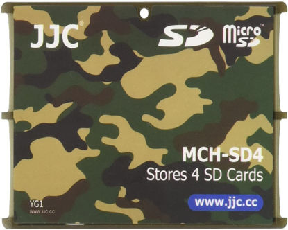 Picture of JJC MCH-SD4 Ultra Slim Credit Card Size Memory Card Holder Hard Case for 4 x SD -Camouflage