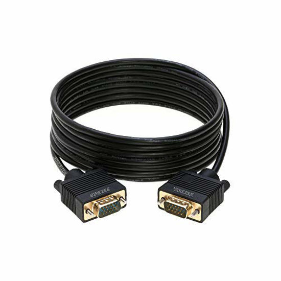 Picture of VGA Cable SVGA Super Video Cord Male 15 PIN Wire Monitor 3ft, 6ft,10ft, 15ft, 25ft, 30ft, 50ft, 100ft (10FT)