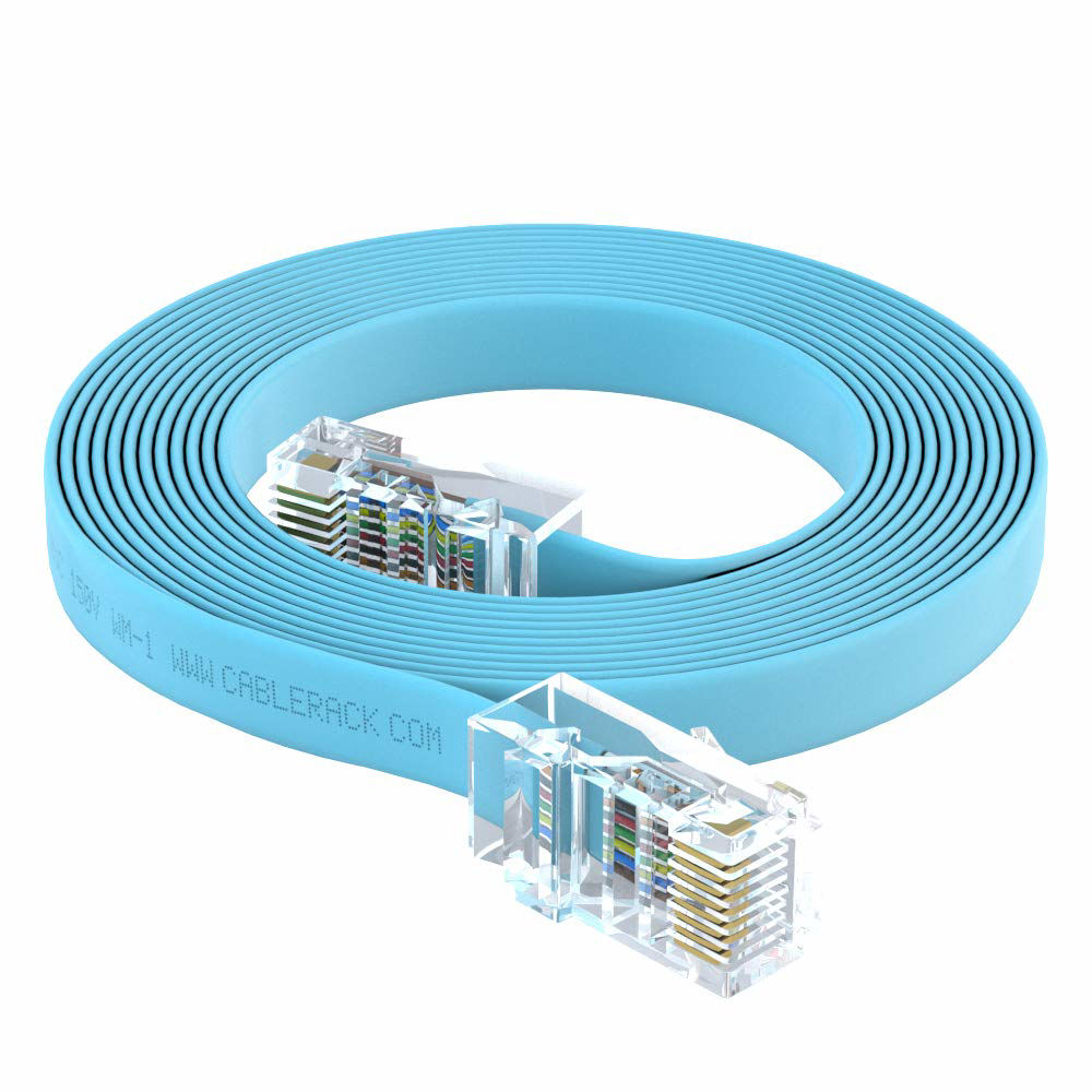 GetUSCart- CableRack 15ft RJ45 to RJ45 Rollover Console Cable for Cisco ...