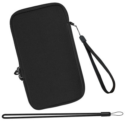 Picture of XBERSTAR Case for Texas Instruments TI-84 TI-83 Plus CE Graphing Calculators and More - Soft Diving Suit Material Travel Carrying Shockproof Storage Bag (Gray) (Black)