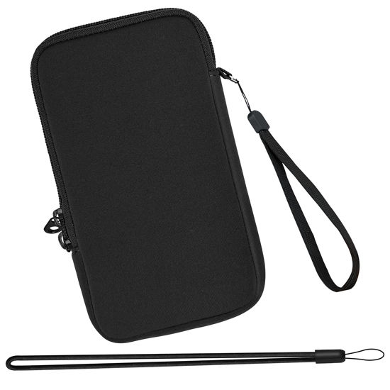Picture of XBERSTAR Case for Texas Instruments TI-84 TI-83 Plus CE Graphing Calculators and More - Soft Diving Suit Material Travel Carrying Shockproof Storage Bag (Gray) (Black)