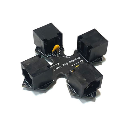 Picture of Throwing Star LAN Tap Network Packet Capture Mod 100% Original Replica Monitoring Ethernet Communication Haker Tool Black