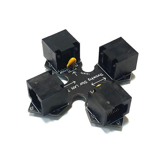 Picture of Throwing Star LAN Tap Network Packet Capture Mod 100% Original Replica Monitoring Ethernet Communication Haker Tool Black
