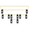 Picture of EG Everglide Panda Stabilizer Gold Plated Plate Mounted Black White Stabilizer for Custom Mechanical Keyboard Plate IK75 YC66 Zeeyoo 68 YC96 Womier (EG Panda for GH60 Plus x1)