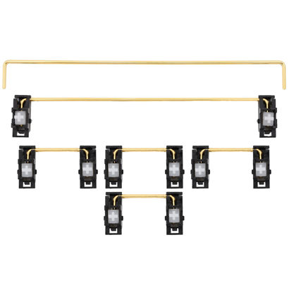 Picture of EG Everglide Panda Stabilizer Gold Plated Plate Mounted Black White Stabilizer for Custom Mechanical Keyboard Plate IK75 YC66 Zeeyoo 68 YC96 Womier (EG Panda for GH60 Plus x1)