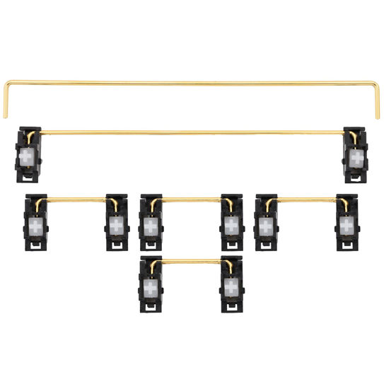 Picture of EG Everglide Panda Stabilizer Gold Plated Plate Mounted Black White Stabilizer for Custom Mechanical Keyboard Plate IK75 YC66 Zeeyoo 68 YC96 Womier (EG Panda for GH60 Plus x1)