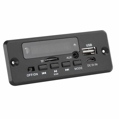 Picture of Zyyini MP3 Bluetooth Decoder Board, Dual Decoding Digital Display Amplifier Player Module Bluetooth5.0 2 * 3W Bluetooth Module Black with Remote Control, Support MMC/Memory Card/MMA Cards