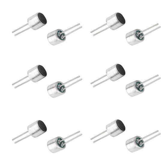 Picture of Fielect 30Pcs 6050P-54DB Electret Microphone Pickup 6mm x 5mm Cylindrical Condenser MIC with Pins