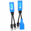 Picture of 2pcs Splitter RJ45 Combiner POE Adapter, Multi-function Wide Compatibility Connectors Power Cable Kit