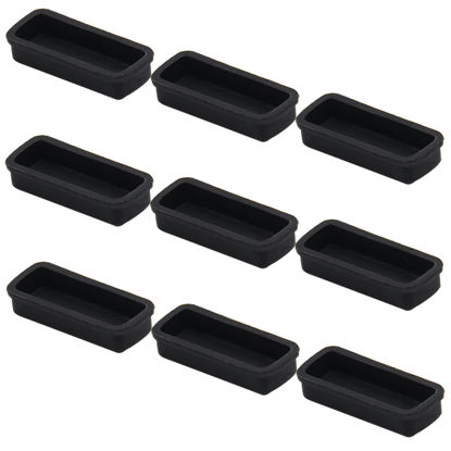 Picture of Fielect 10pcs DVI Video Silicone Port Anti Dust Protectors Cap Cover Black