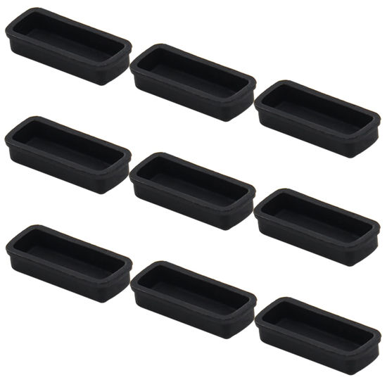 Picture of Fielect 10pcs DVI Video Silicone Port Anti Dust Protectors Cap Cover Black