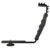 Picture of Fotga Heavy Duty L-Bracket with 2 Hot Shoe Mount for Video LED Light Camera Flash Camcorder Microphone Phone iPhone Filming