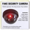 Picture of Fake Security Camera with One Red LED Light Dome Simulated Surveillance Camera Indoor Outdoor Black No Wiring 2 Pack