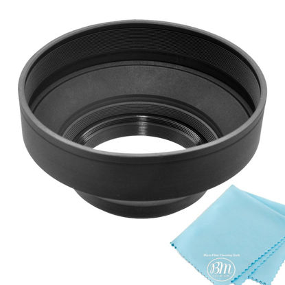 Picture of 52mm Soft Lens Hood for Canon EOS M50 II with 55-200mm, EOS R10 18-45mm, EF-S 24mm f/2.8, Fuji XT-200 15-45mm, Nikon Z5 24-50mm, Nikkor Z 40mm f/2, D3300, D5100, D5200, D5300, D5500 with 18-55mm Lens