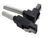 Picture of MICRO CONNECTORS 20in SATA III Straight to Right Angle Sleeved Cable with Locking Latch (White, 3 Pack)