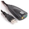 Picture of USB Sound Card 7.1 Channel Adapter 5HV2 3D A-dio Headset Microphone 3.5mm Compatible Lap/top PC Professional Antimagnetic External 30cm(Black)