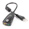 Picture of USB Sound Card 7.1 Channel Adapter 5HV2 3D A-dio Headset Microphone 3.5mm Compatible Lap/top PC Professional Antimagnetic External 30cm(Black)