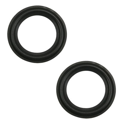 Picture of Fielect 2Pcs 2.5inch/63mm Foam Speaker Edge Surround Rings Replacement Kit for Speaker Repair or DIY Black