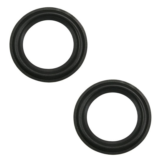 Picture of Fielect 2Pcs 2.5inch/63mm Foam Speaker Edge Surround Rings Replacement Kit for Speaker Repair or DIY Black