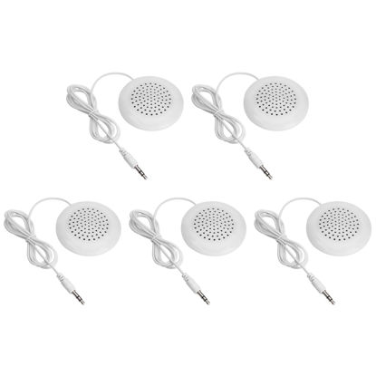 Picture of Yosoo Health Gear 5pcs Pillow Speaker, Mini Stereo Speaker Portable Plug in Speaker DIY Under Pillow Speaker with 3.5mm Jack for MP3 Phone
