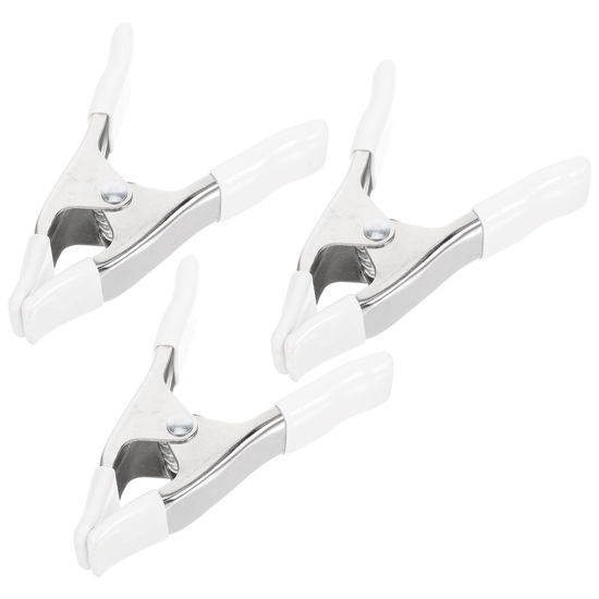 Picture of OSALADI 3pcs Spring Clamps,Heavy Duty Clamps,Plastic Backdrop Clamps,Photography Heavy Duty Spring Clips