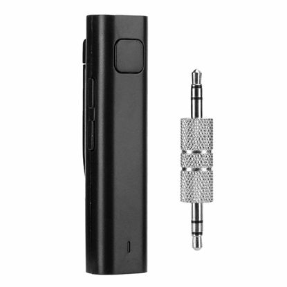 Picture of Bluetooth Aux Receiver for Car, Portable Car Audio Receiver Audio Adapter, volume adjustment, up and down track selection, voice prompts, Noise Cancelling, Music Streaming, for Car, Home(black)
