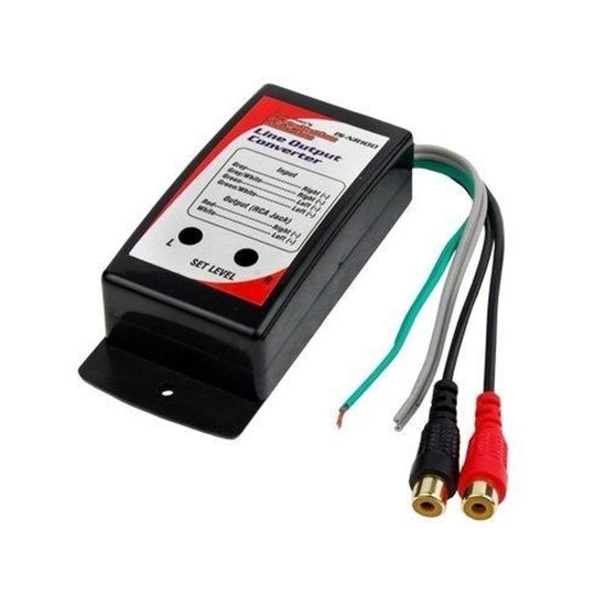 Picture of RCA Power Amp Low Level Jack Adapter Line Output Converter Car Stereo Audio