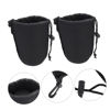 Picture of SHOWERORO 2pcs Camera Lens Bag Lens Cases Camera Tool Bag Camera Bag Dividers Insert Camera Lens Container Plug Ins Bag for Dslr Camera Lens Light Filter Protective Bag Neoprene Travel