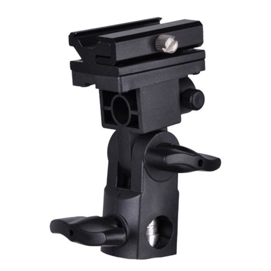 Picture of Mikikit Camera Mount Camera Flash Bracket Mount Flash Stand Bracket DSLR Camera Flash Bracket Camera Bracket Holder Camera Bracket Flash lamp Holder Trigger