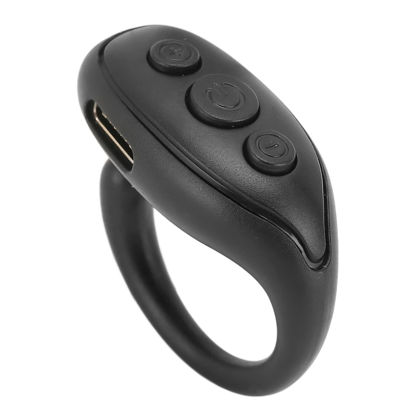 Picture of Tiktok Remote Control for Mobile Phone, Ring Finger Scroller Remote, Ebook Scrolling Ring Page Turner, Camera Remote Shutter, Support a Variety of APPs (Black)