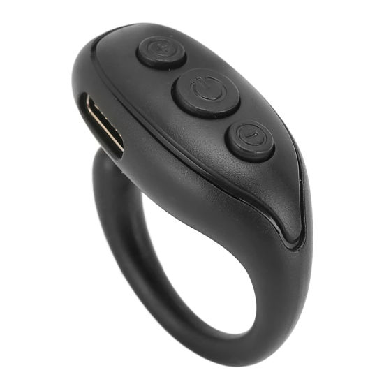 Picture of Tiktok Remote Control for Mobile Phone, Ring Finger Scroller Remote, Ebook Scrolling Ring Page Turner, Camera Remote Shutter, Support a Variety of APPs (Black)