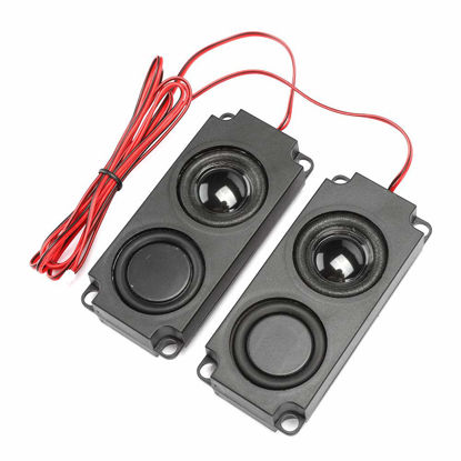 Picture of Greensen Portable Internal Speaker 8Ω 5W Magnetic Heavy Bass Audio Cavity Dual Speaker ABS Black for TV Monitor Advertising Machines