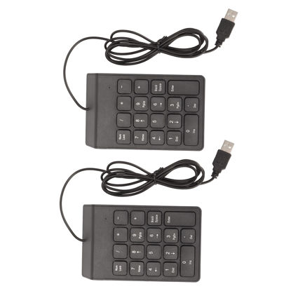 Picture of Rendon Number Keypad, Wired Number Pad Plug and Play 4.9ft Line 18 Keys Quiet Typing for Office (2 Pieces)