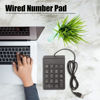 Picture of Rendon Number Keypad, Wired Number Pad Plug and Play 4.9ft Line 18 Keys Quiet Typing for Office (2 Pieces)