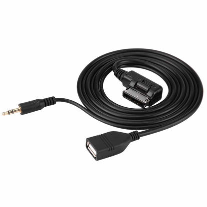 Picture of Tbest Exitary Cable,AUX USB Cable,Car o AUX USB Adapter Cable Car o AUX USB Adapter Cable for Benz C63 E200l CLS E S Classbenz aux Adapter ml350 USB Interface Connector