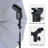 Picture of Acouto E Type Camera Flash Stand Bracket, Aluminum Alloy Light Stand Bracket Hot Shoe Mount Adapter Umbrella Reflector Holder