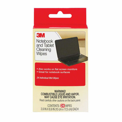 Picture of 3M Notebook Screen Cleaning Wet Wipes, Cloth, 7 x 4, White, 24/Pack