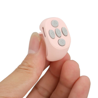 Picture of Page Turner, Fingertip Bluetooth Remote Control, Video Scrolling Ring and Camera Shutter Remote for, for iOS 15.0, for Android (Roseate)
