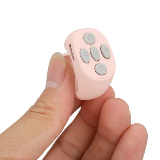 Picture of Page Turner, Fingertip Bluetooth Remote Control, Video Scrolling Ring and Camera Shutter Remote for, for iOS 15.0, for Android (Roseate)