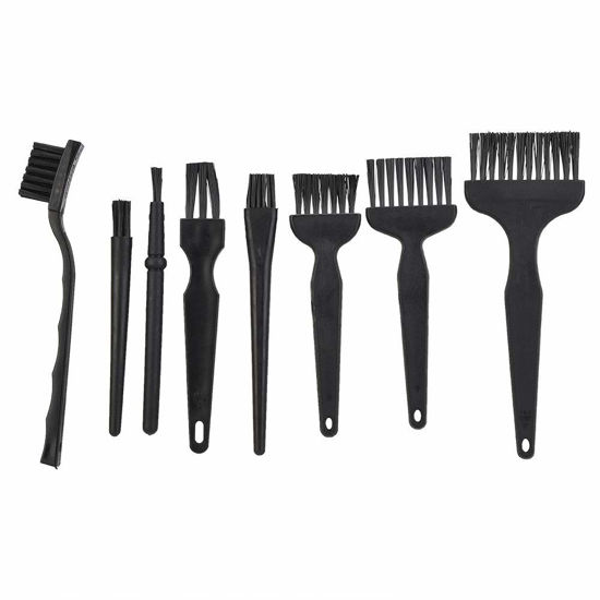 Picture of ASHATA 8 Pcs Antistatic Cleaning Brush Antistatic Brush Duster Brush Base Plate Maintenance Brushes for Phone PC Camera Keyboards Shavers, etc
