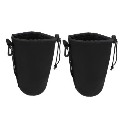 Picture of SUPVOX 2PCS camera lens bag neoprene pouch bag Neoprene Camera Lens Case camera lens carrying pouch Neoprene Pouch for camera lens camera lens pouch bag travel Accessories digital
