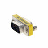 Picture of Heyiarbeit 9-pin 2-Row DB9 VGA Gender Changer Male to Female Mini Gender Changer Coupler Adapter Connector for Serial Applications Blue 10pcs