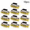 Picture of Heyiarbeit 9-pin 2-Row DB9 VGA Gender Changer Male to Female Mini Gender Changer Coupler Adapter Connector for Serial Applications Blue 10pcs