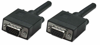Picture of MANHATTAN SVGA Extension Cable HD 15 M - HD 15 (Female) 3 M (10 Ft.), Black (313599)